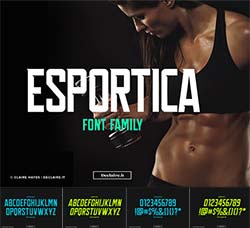 体育健身行业专用英文字体：Esportica Family